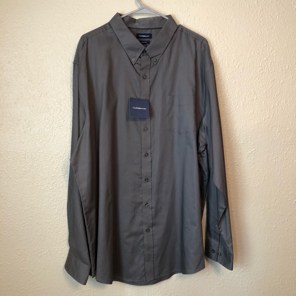 Croft & Barrow gray dress shirt, NWT